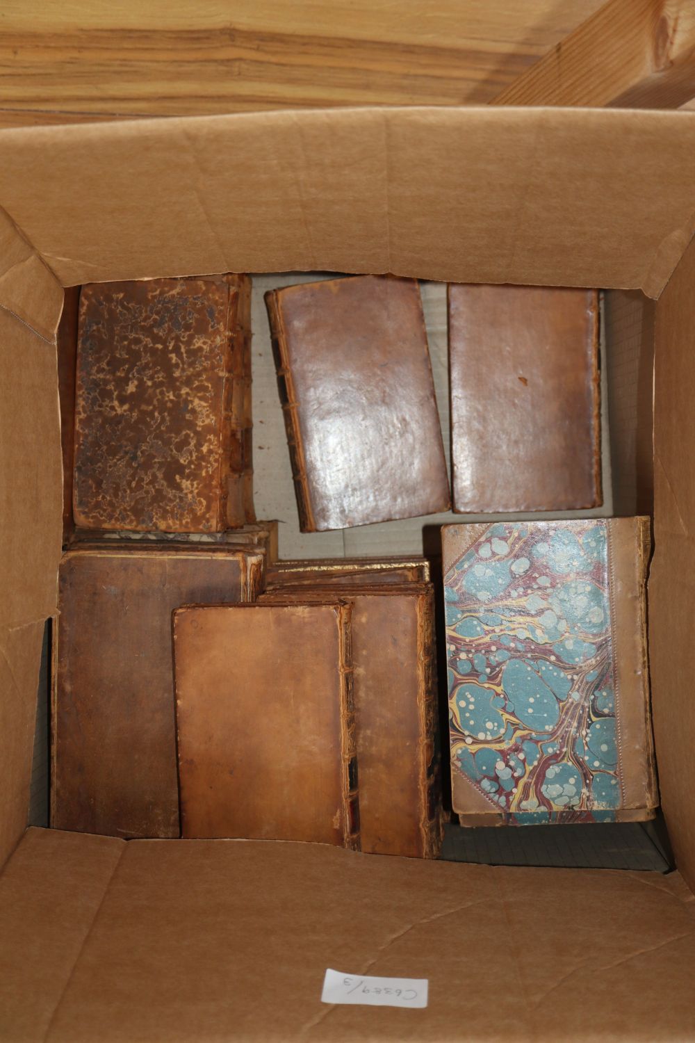 A collection of leather bindings, The Spectator